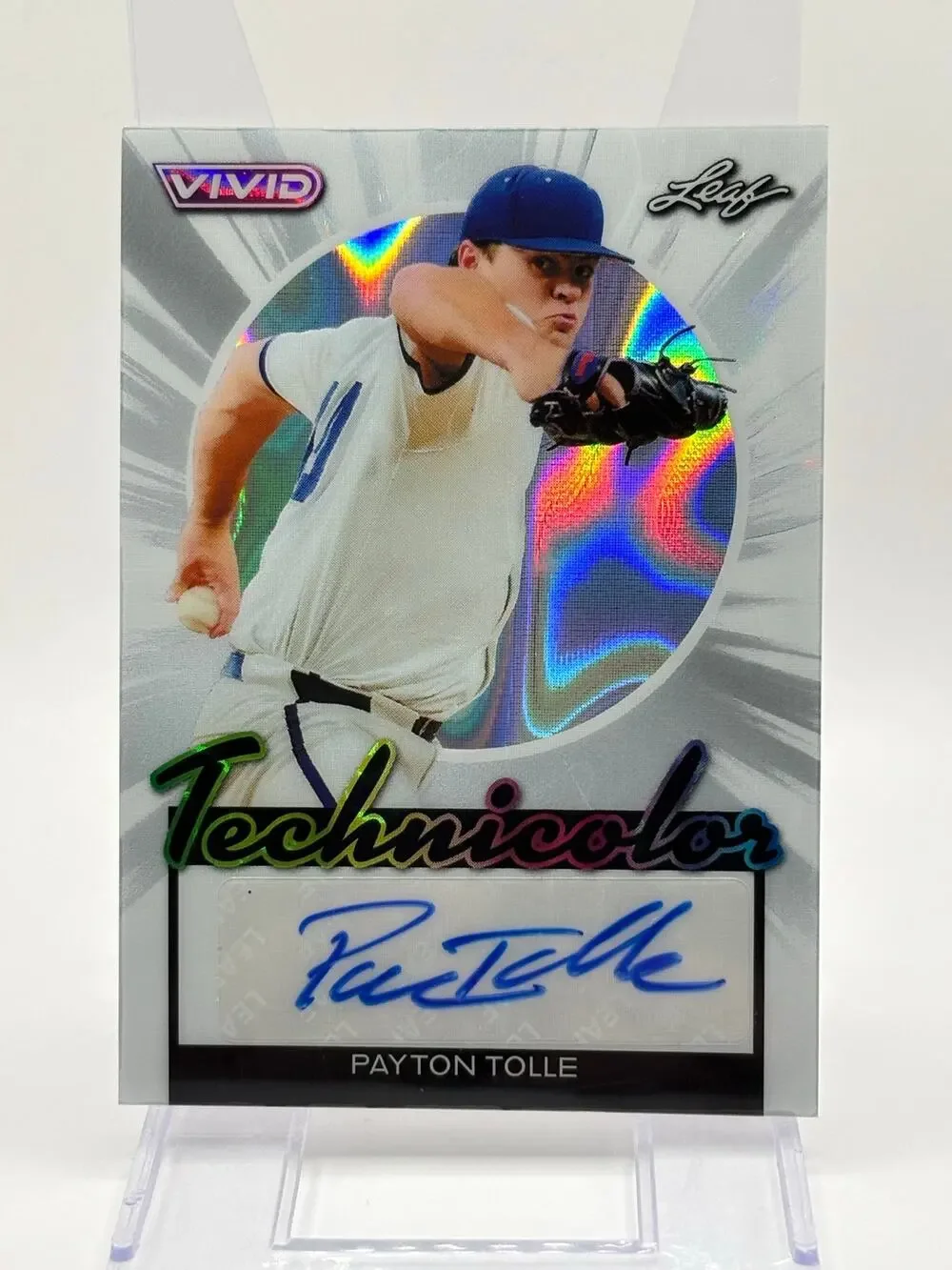 2024 Leaf Vivid Payton Tolle Technicolor Silver Lava Auto 1/6 SP Boston Red Sox